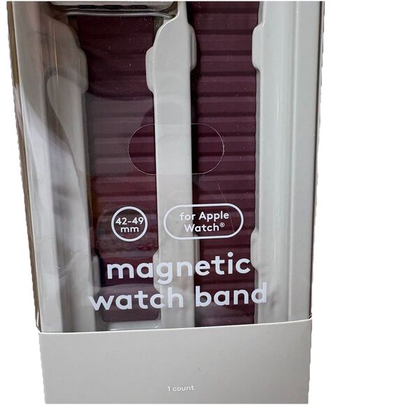 Hey Day Apple Watch Magnetic Silicone Watch Band 42-49 mm Plum Purple New in box - Picture 2 of 7